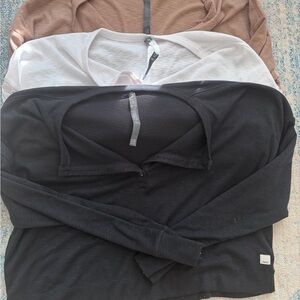 Set of 3 Vuori Sunrise Long Sleeve Henley size women’s medium